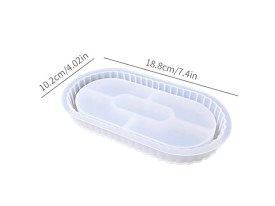 Molde silicona bandeja ovalada bordes rizados